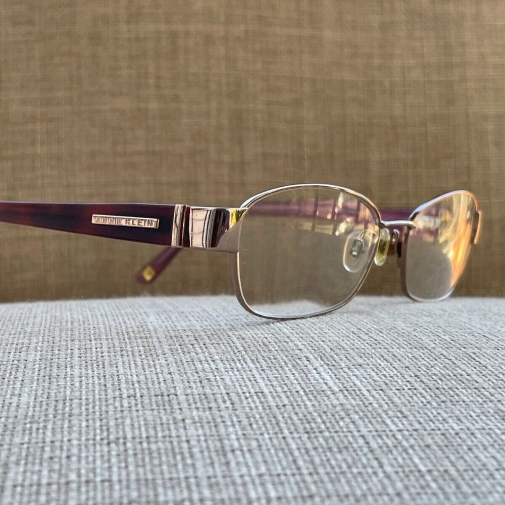 Anne Klein Women Eyeglasses Frame Red/Gold Tone glasses - Picture 1 of 11